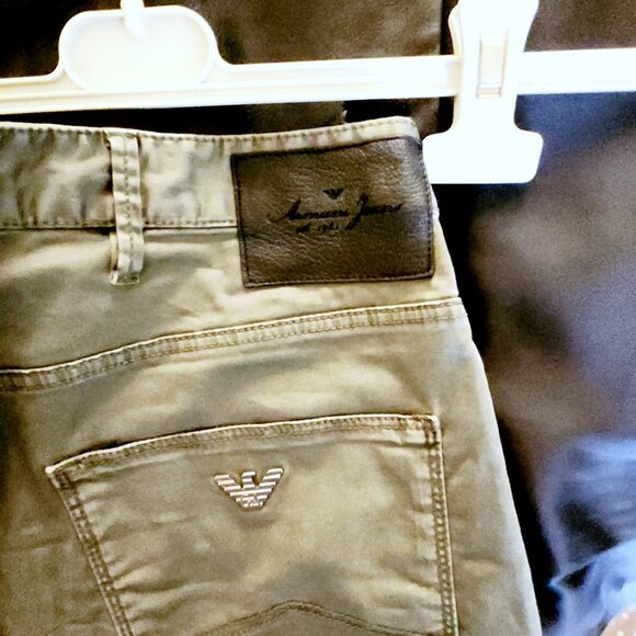 ARMANI Jeans ITALY Pants Khaki Fit sz M-6 Cotton Blend - Saks Fifth Ave purchase - Picture 10 of 16